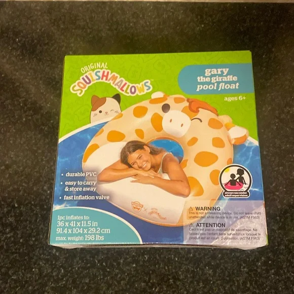 Squishmallows Gary the Giraffe Pool Float NEW! - Picture 1 of 5